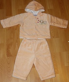 Zamatová súprava podšitá úpletom, 74