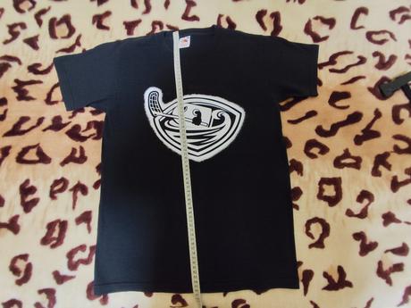 Čierne tričko s florbalovou potlačou veľ.s, s