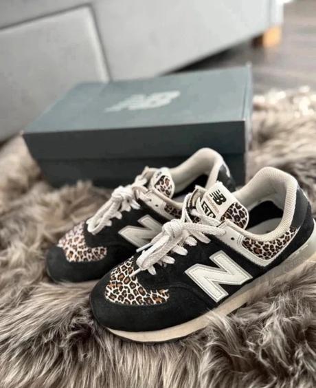 Dámske tenisky z brusenej kože new balance 574 leo, new balance,37