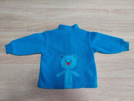 Teplá fleesová mikina macík richelieu veľ.74, richelieu,74