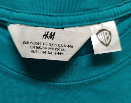 Bavlnené tričká h&m - motív warner bros, top stav, h&m,164