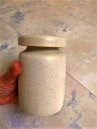 Ozdobné kameninové dózy 2 ks, 