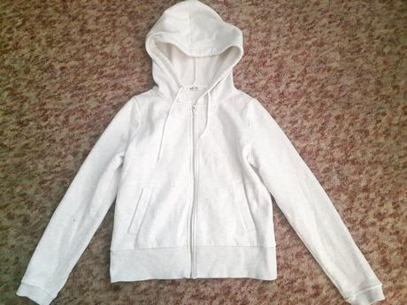 Biela dievčenská mikina s kapucňou, m