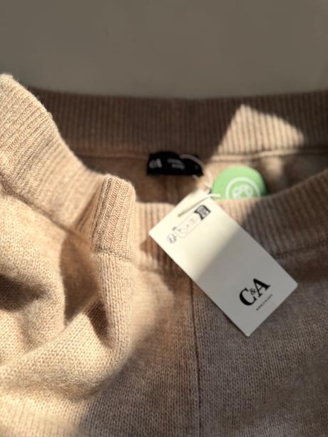 Pletené tepláky z vlny a kašmíru c&a, c&a,l