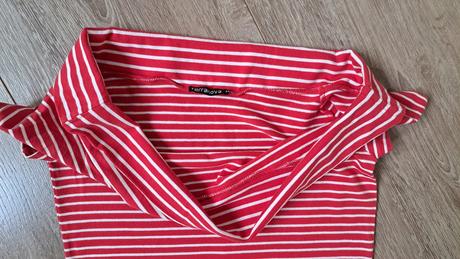 Červené pásikavé šaty, terranova,m