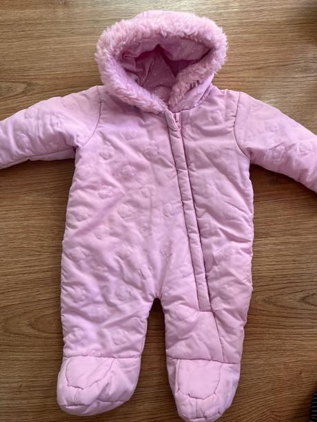 Ružová zimná kombinéza pre bábätko, cherokee,62