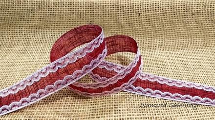 Ozdobná stuha 29 mm - vínová, 