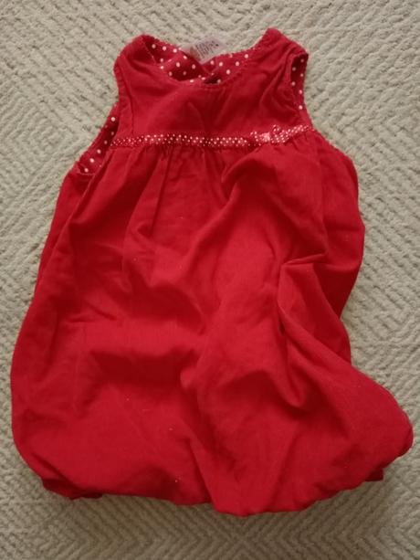 Červené vianocne saty vel. 74 (6-9mes.), mini mode,74