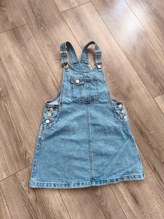 Riflová sukňa na traky, zara,134