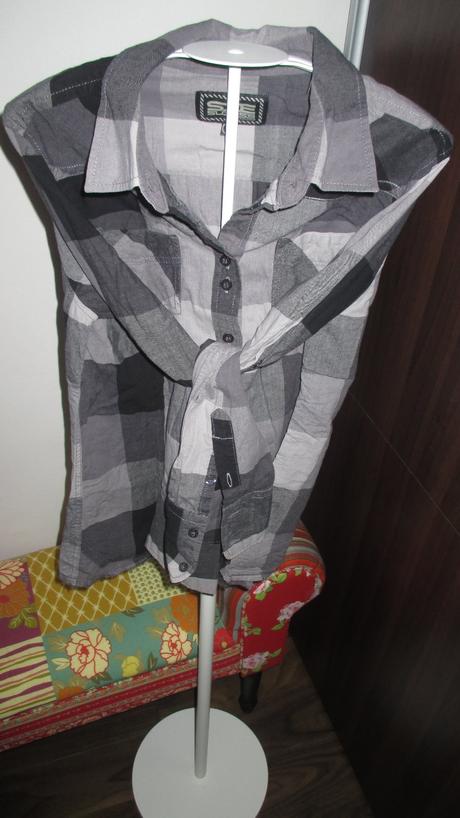 Retro košielka čierno - šedá maxi káro, kenvelo,m