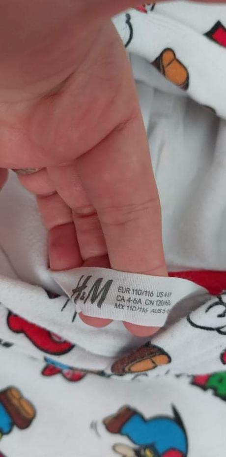 Mikina super mario 6e/ks, h&m,110