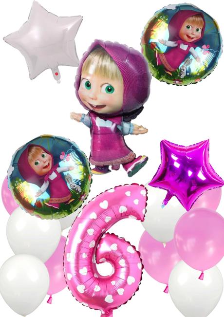 Balóny máša a medveď - až 15/16/17 kusov,