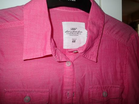 Ružová košelová blúzka, h&m,146