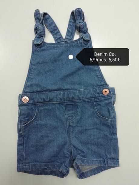 Letný rifľový kraťasový overal, denim co,74