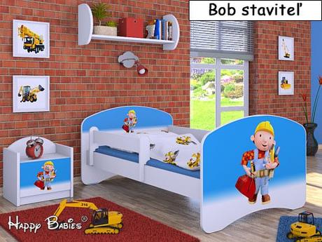 Detská postieľka happy 140x70 cm farebná+ matrac, šírka (cm): 70,dĺžka (cm): 140