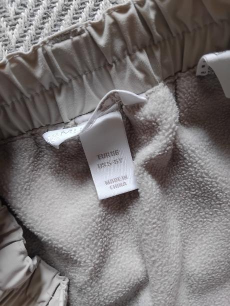 Zateplene nohavice, h&m,116