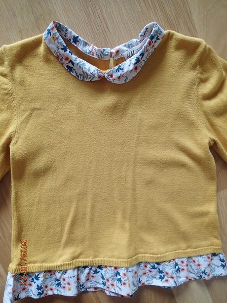 Horčicový svetrík hm, h&m,122