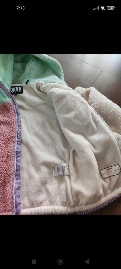 Detská ovečkova bunda, dkny,152