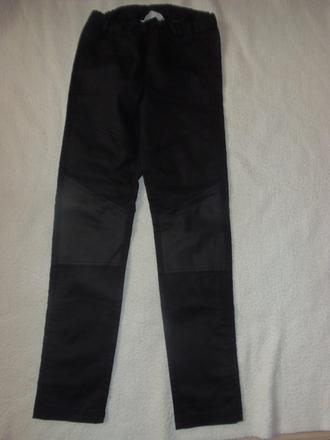 Nohavice s imitáciou koženky, h&m,140