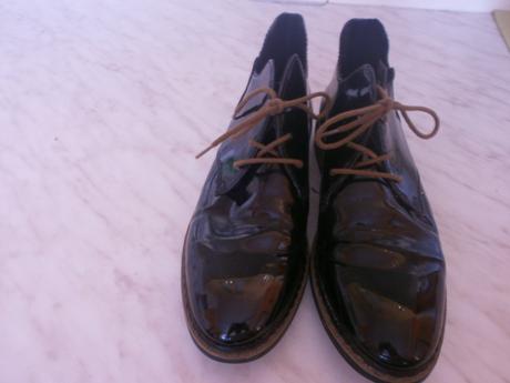 Dámske lakované poltopánky rieker, rieker,38