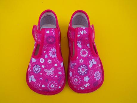 Detské barefoot papučky beda ružove love, beda,22 - 32