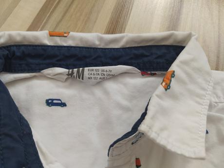 Košeľa s autíčkami, h&m,122