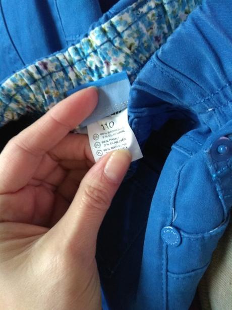 Modré nohavice s poštovným, 110