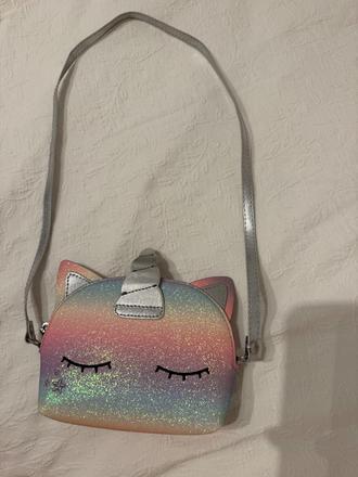 Duhova trblietava kabelka s jednorozcom, h&m