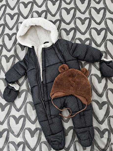 Zimný overal f&f + lindex macko čiapka, f&f,68