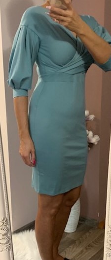 Šaty s nazberanými rukávmi zn. magenta, m / s