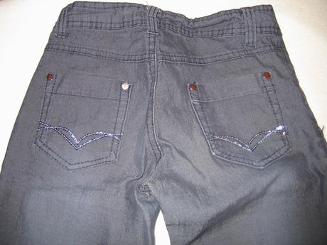 Dievčenské modré rifle-tenké, f&f,140