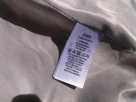 Štýlový kabátik even 4-5 rokov, 110