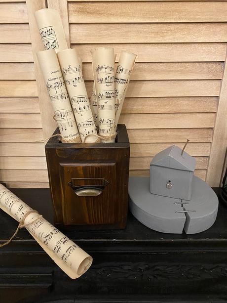 Starý notový papier 5 ks,