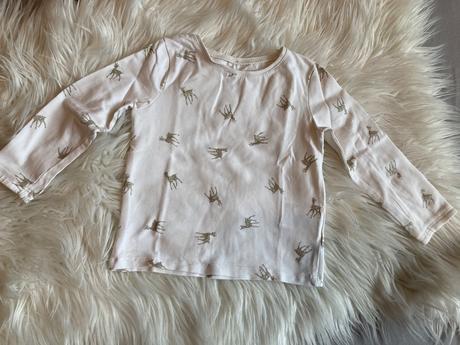 Trička h&m dlhy rukáv 2ks, h&m,92