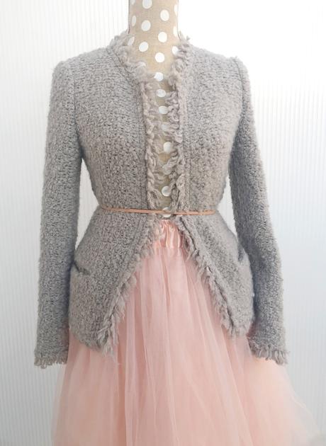 Iro luxusný vlnený blejzer s mohérom, 36