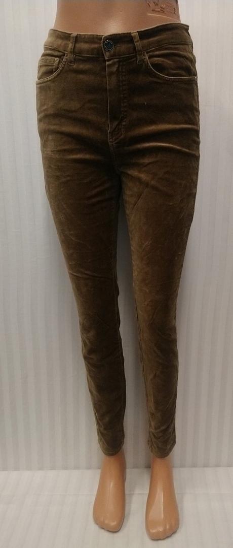 Dámske hnedé elastické nohavice, massimo, xs/s, xs