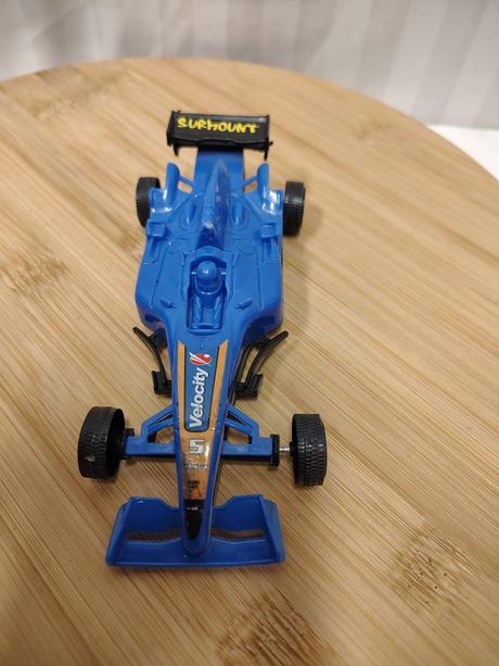 Modrá formula f1 plastový model, 14 cm, 