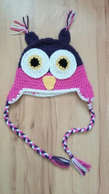 Handmade čiapka sova - 80/86, 80