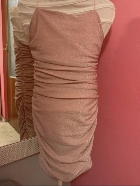 Ruzove trblietave satky, xs