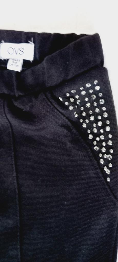Super elastické nohavice s pukmi a kamienkami, ovs,116