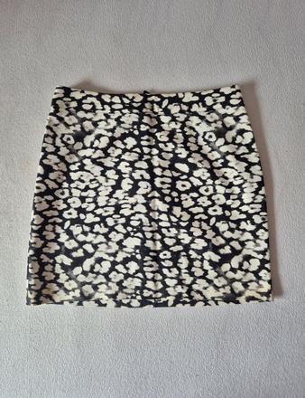 Sukňa s čierno-bielym leopardím vzorom, h&m,s
