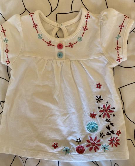 Bavlnené tričko s výšivkami matalan v. 62/68, matalan,62