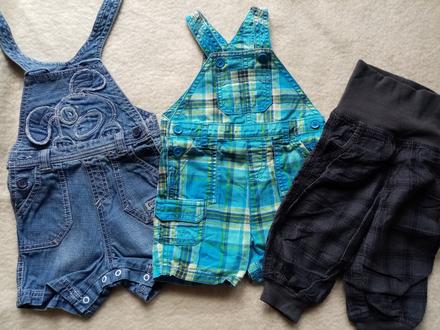 2x kratasy a tenke nohavice, 68–80