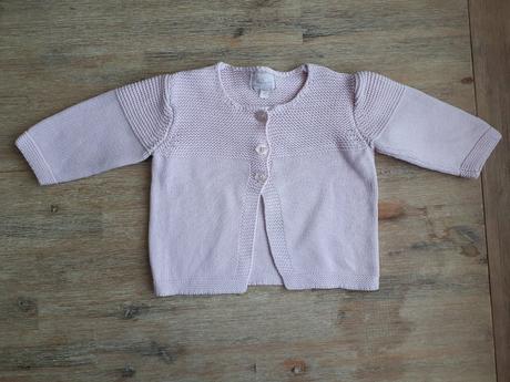 Ružový svetrík na gombíky, next,68