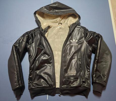 Čierna teplá adidas bunda m, adidas,m