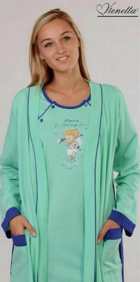 Materská súprava župan s nočnou košeľou bavlnené, vienetta secret,l / m / s / xl / xxl
