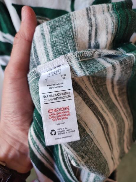 Ľanové šaty s-m, f&f,36