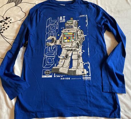 Bavlnené tričko s potlačou - robot v. 164 + 1, 164