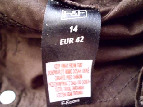 3/4 hnedé nohavice v.42, f&f,l