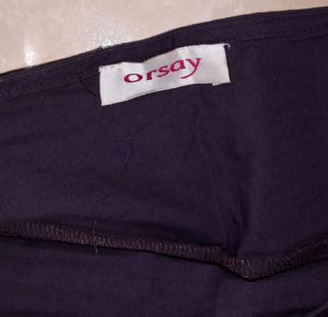 Tmavohneda sukna do a orsay 40 s vysivkou, orsay,40